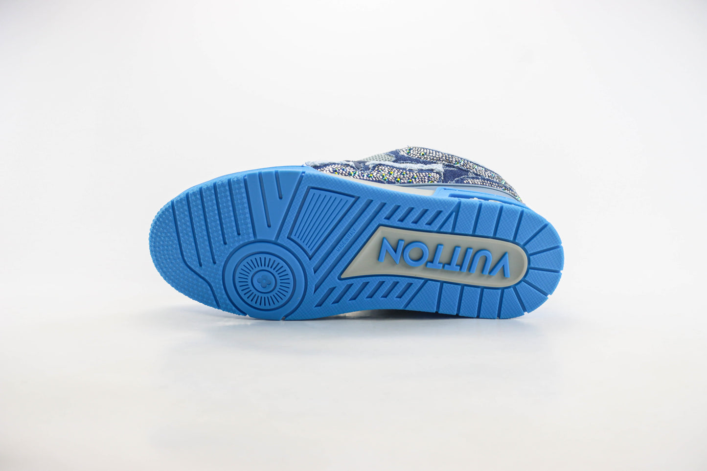 Louis Vuitton Skate Trainer Blue Swarovski Monogram