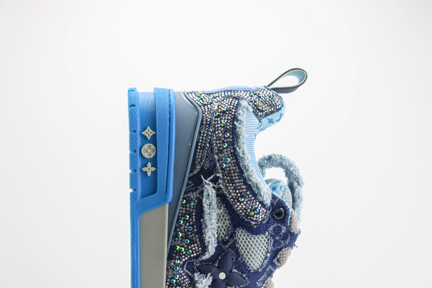 Louis Vuitton Skate Trainer Blue Swarovski Monogram
