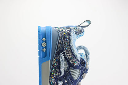 Louis Vuitton Skate Trainer Blue Swarovski Monogram