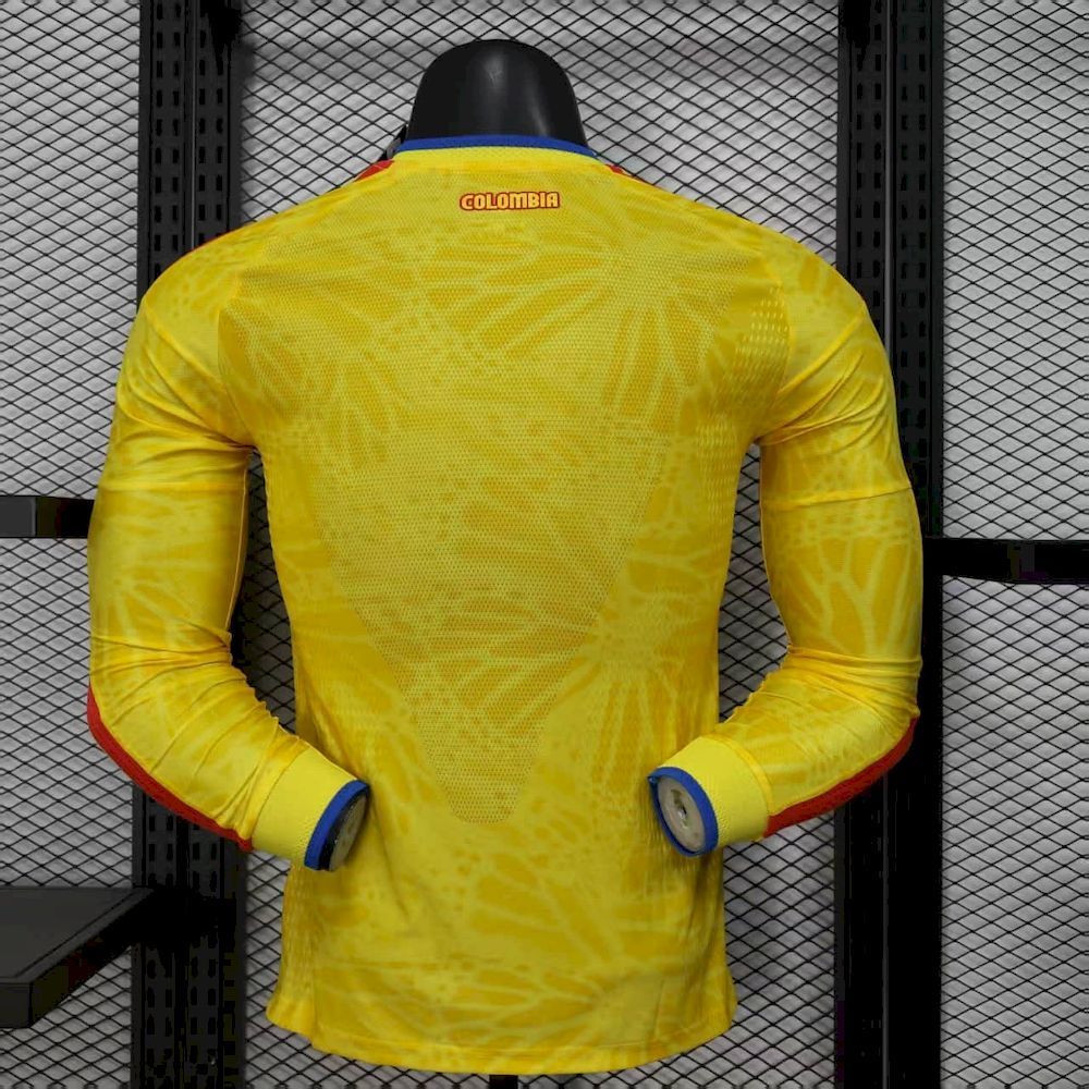 Colombia 2026 World Cup Home Long Sleeve Jersey Player Version Mens