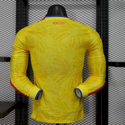 Colombia 2026 World Cup Home Long Sleeve Jersey Player Version Mens