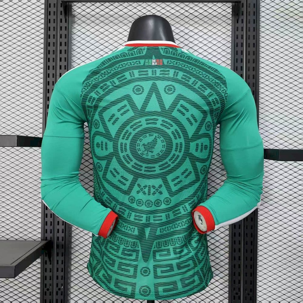 Mexico 2026 World Cup Home Jersey Long Sleeve Jersey Player Version Mens