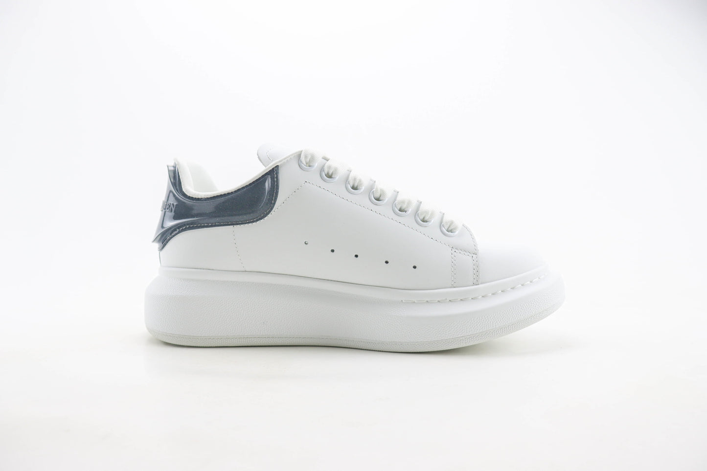Alexander McQueen Oversized Sneaker Transparent Heel White Black