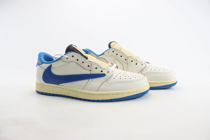 Nike Air Jordan 1 Retro Low OG SP Fragment x Travis Scott Sail Military Blue