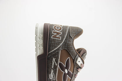 Louis Vuitton LV Trainer Mocha Brown Crocodile