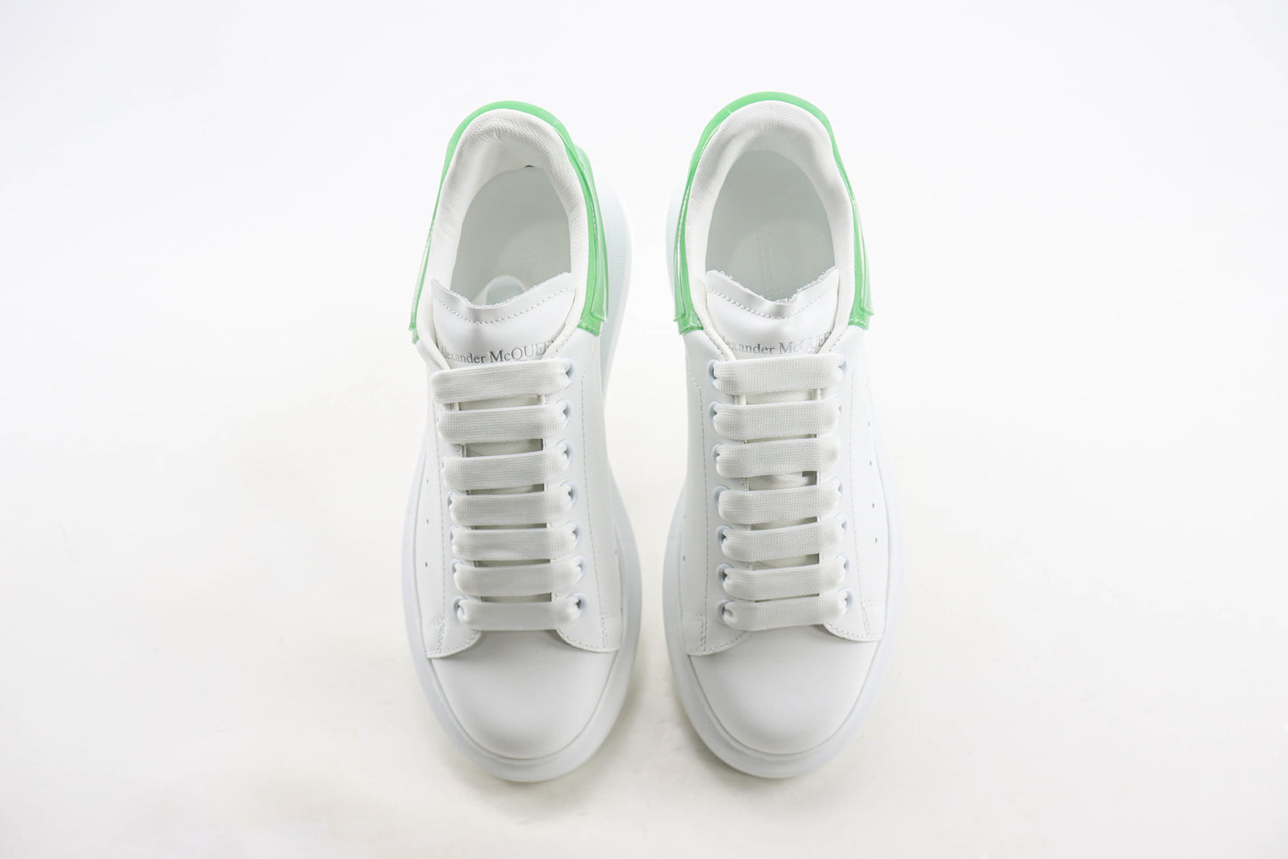 Alexander McQueen Oversized Sneaker Transparent Heel White Green