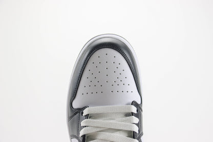 Nike Air Jordan 1 Low Medium White Fire Red Black Matte Silver