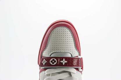 Louis Vuitton LV Trainer Red Perforated Calf Leather