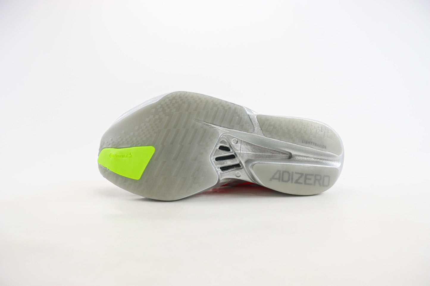Adidas Adizero Adios Pro 4 Silver Metallic Lucid Red Grey Two