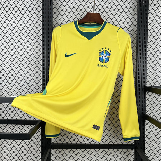 Brazil 2026 World Cup Home Long Sleeve Jersey Mens