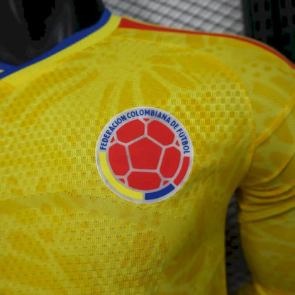 Colombia 2026 World Cup Home Long Sleeve Jersey Player Version Mens