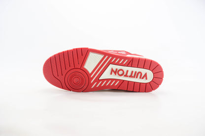 Louis Vuitton Trainer Damier Pop White and Red