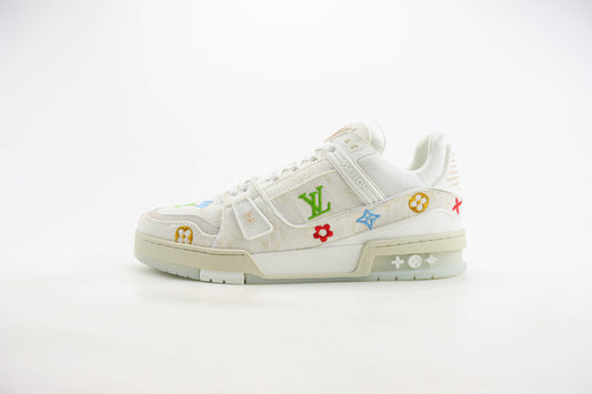Louis Vuitton LV Trainer Takashi Murakami White