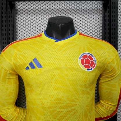Colombia 2026 World Cup Home Long Sleeve Jersey Player Version Mens