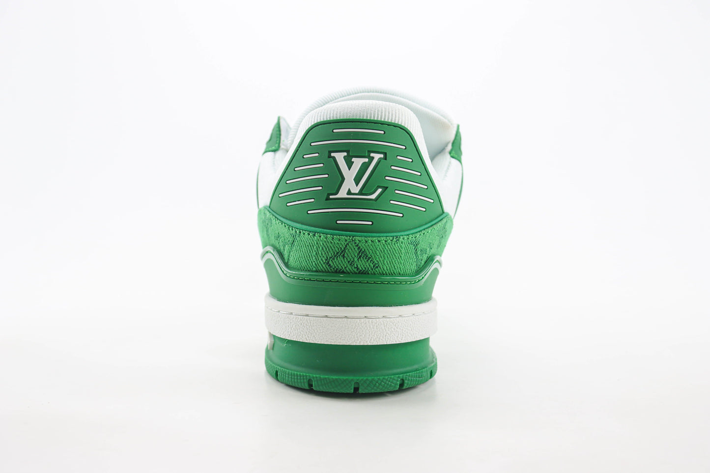 Louis Vuitton Trainer Green Monogram Denim White