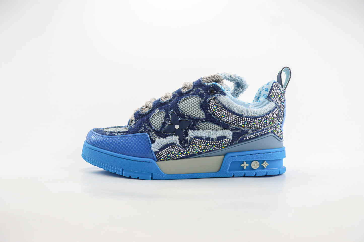 Louis Vuitton Skate Trainer Blue Swarovski Monogram