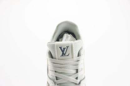 Louis Vuitton Trainer Cream White Grey Signature