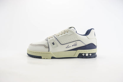 Louis Vuitton Trainer #54 Signature White Marine