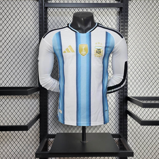 Argentina 2026 World Cup Home Long Sleeve Jersey Player Version Mens