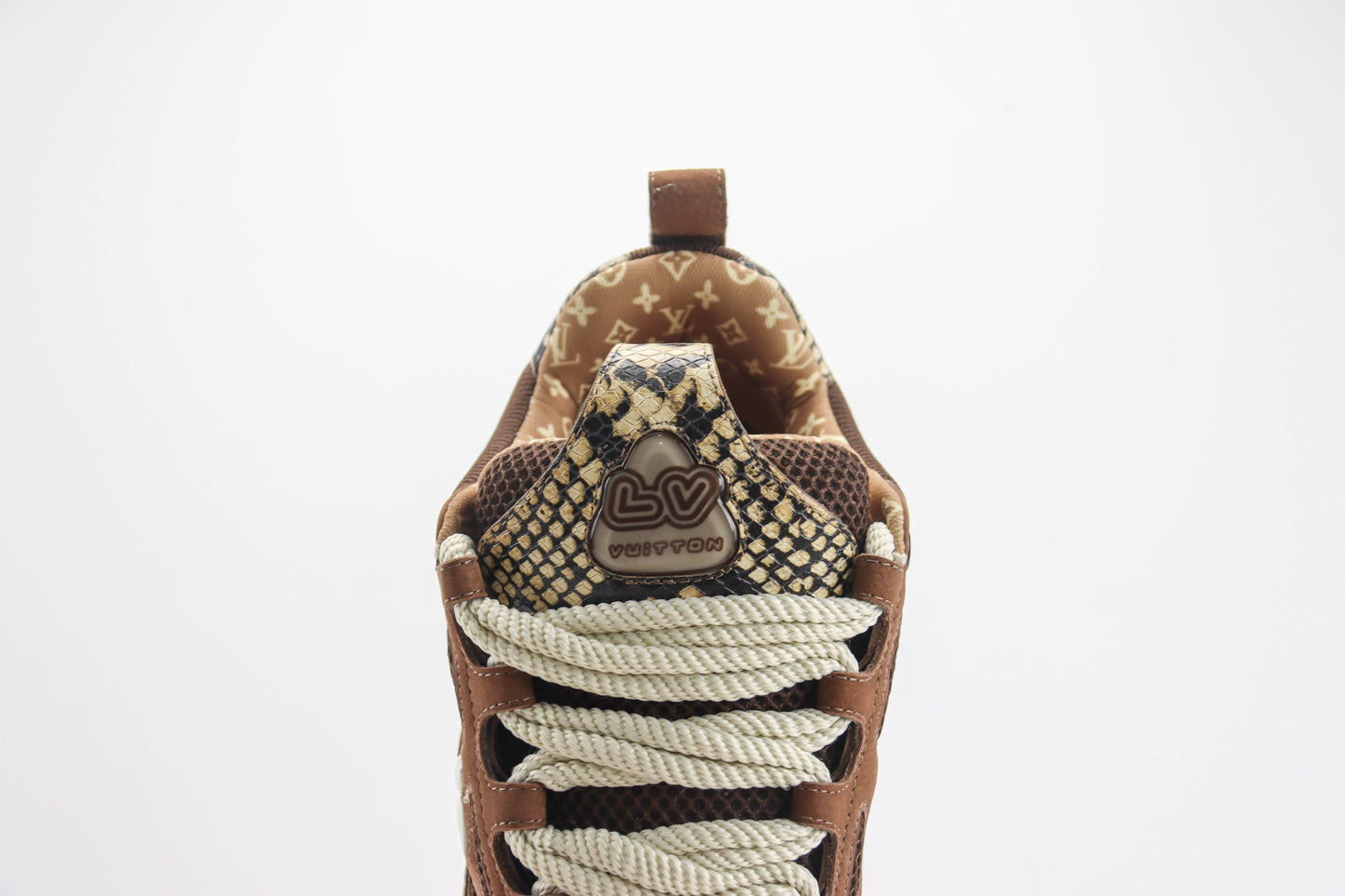 Louis Vuitton Skate Sneaker Brown Snakeskin