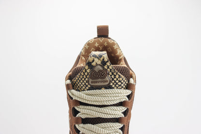 Louis Vuitton Skate Sneaker Brown Snakeskin
