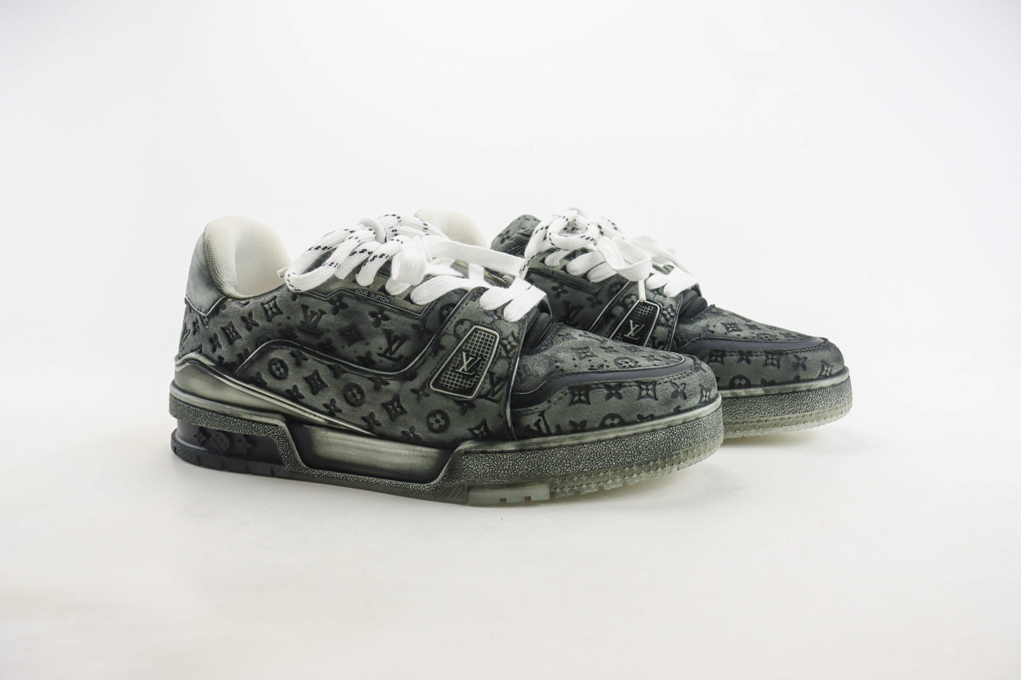 Louis Vuitton LV Trainer Black Monogram Denim