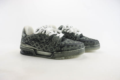 Louis Vuitton LV Trainer Black Monogram Denim