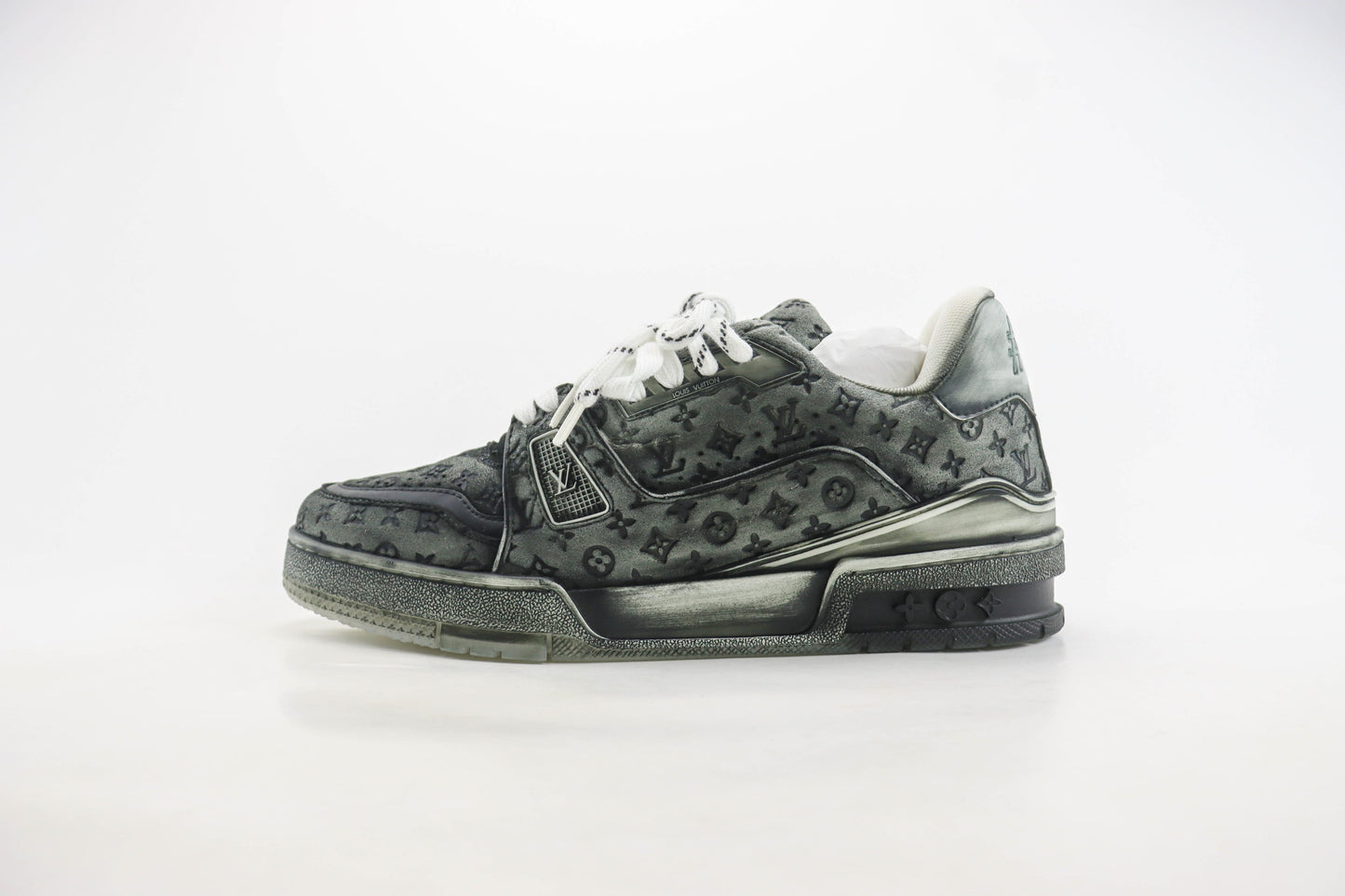 Louis Vuitton LV Trainer Black Monogram Denim