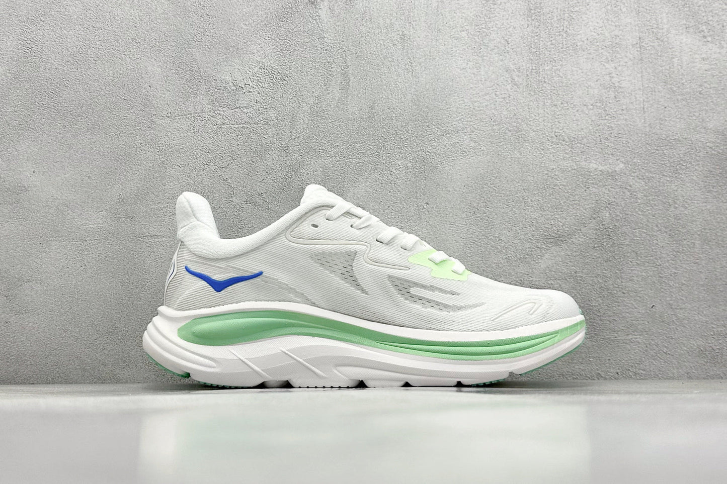 HOKA Clifton 10 White Cielo blue