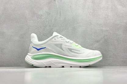 HOKA Clifton 10 White Cielo blue