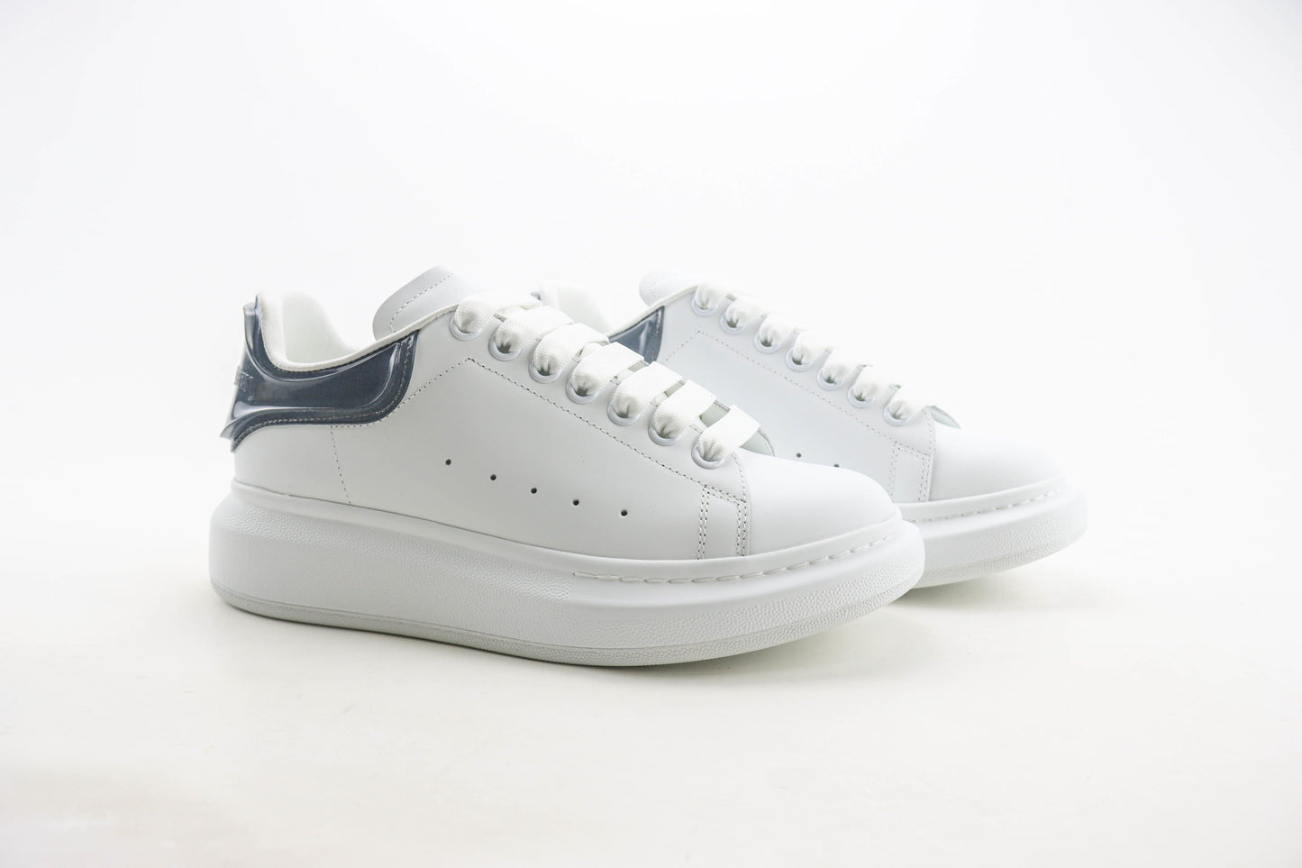 Alexander McQueen Oversized Sneaker Transparent Heel White Black