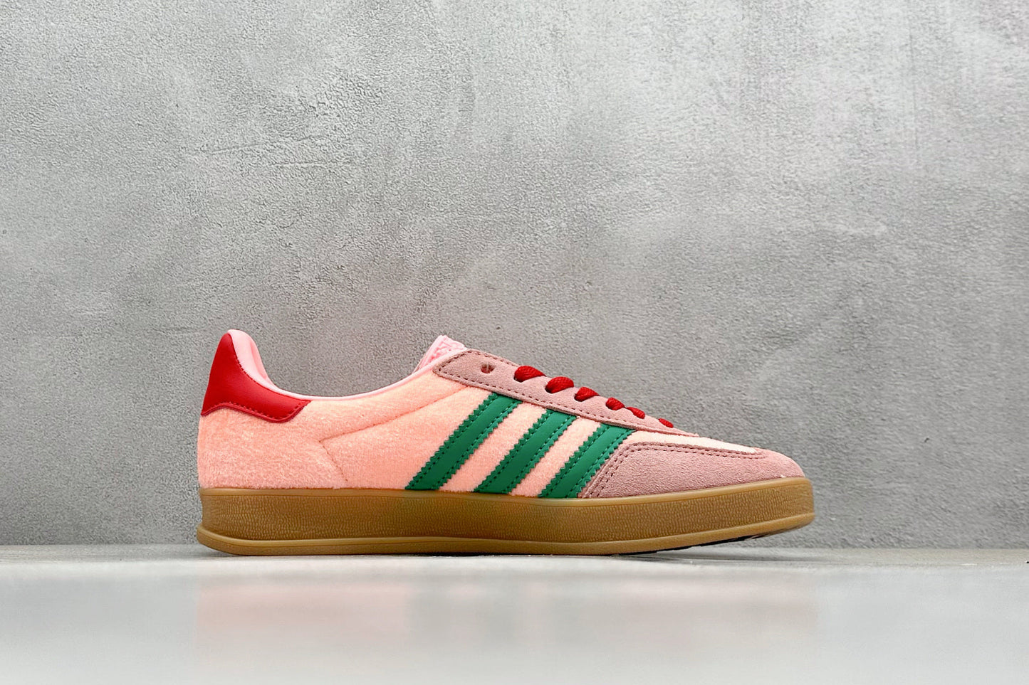 Adidas Gazelle Indoor Court Green Glow Pink Gum