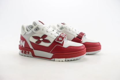 Louis Vuitton LV Trainer Red Perforated Calf Leather