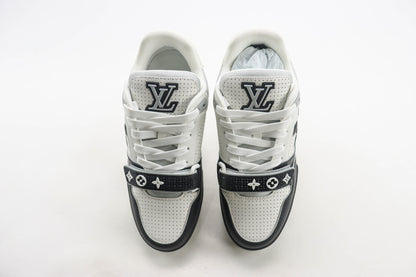 Louis Vuitton LV Trainer Black Perforated Calf Leather