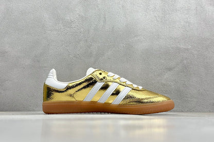 Adidas Samba OG Gold Metallic Cracked Leather