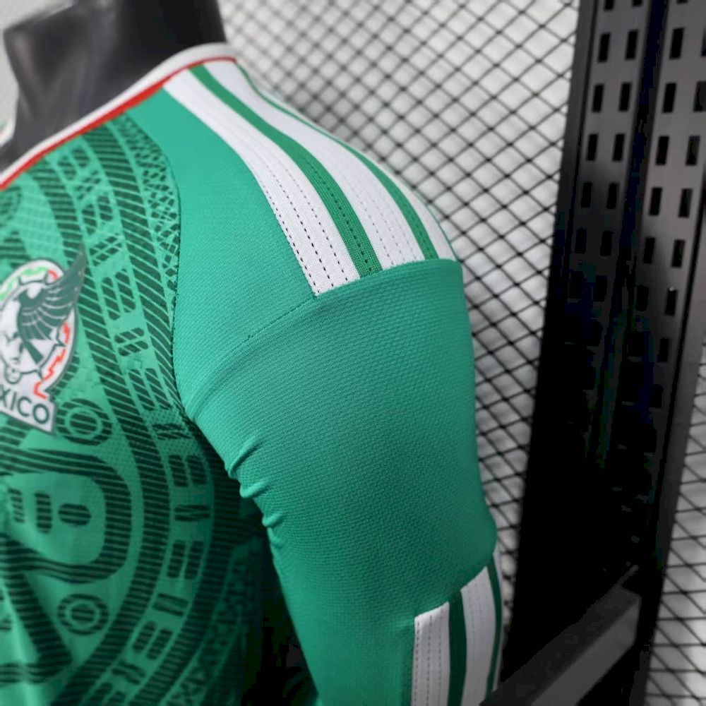 Mexico 2026 World Cup Home Jersey Long Sleeve Jersey Player Version Mens