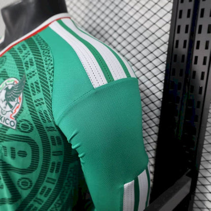 Mexico 2026 World Cup Home Jersey Long Sleeve Jersey Player Version Mens