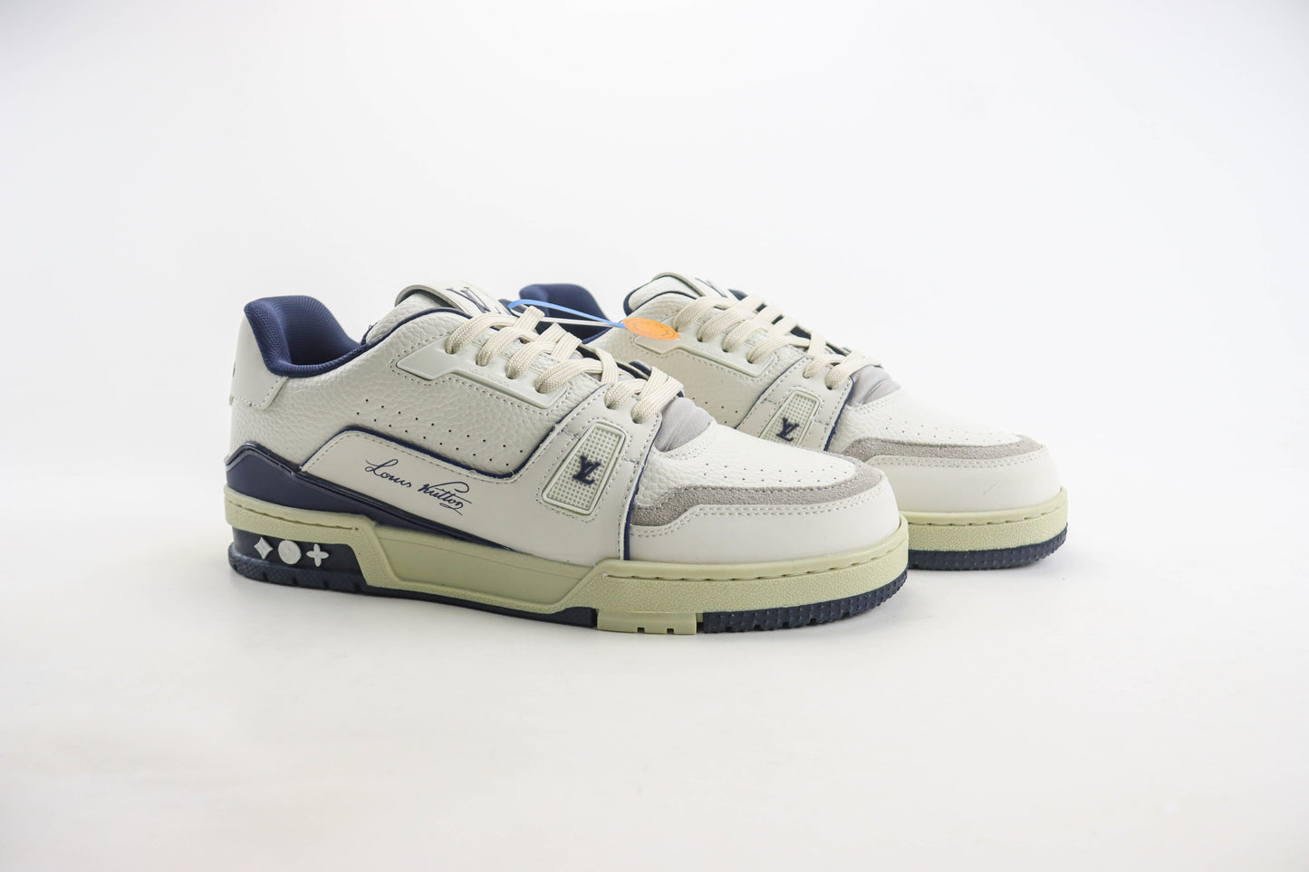 Louis Vuitton Trainer #54 Signature White Marine