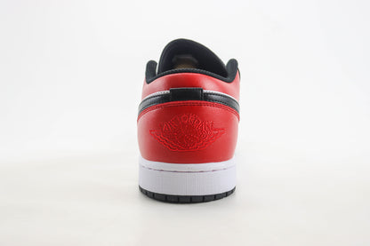 Nike Air Jordan 1 Low Medium White Fire Red Black Matte Silver