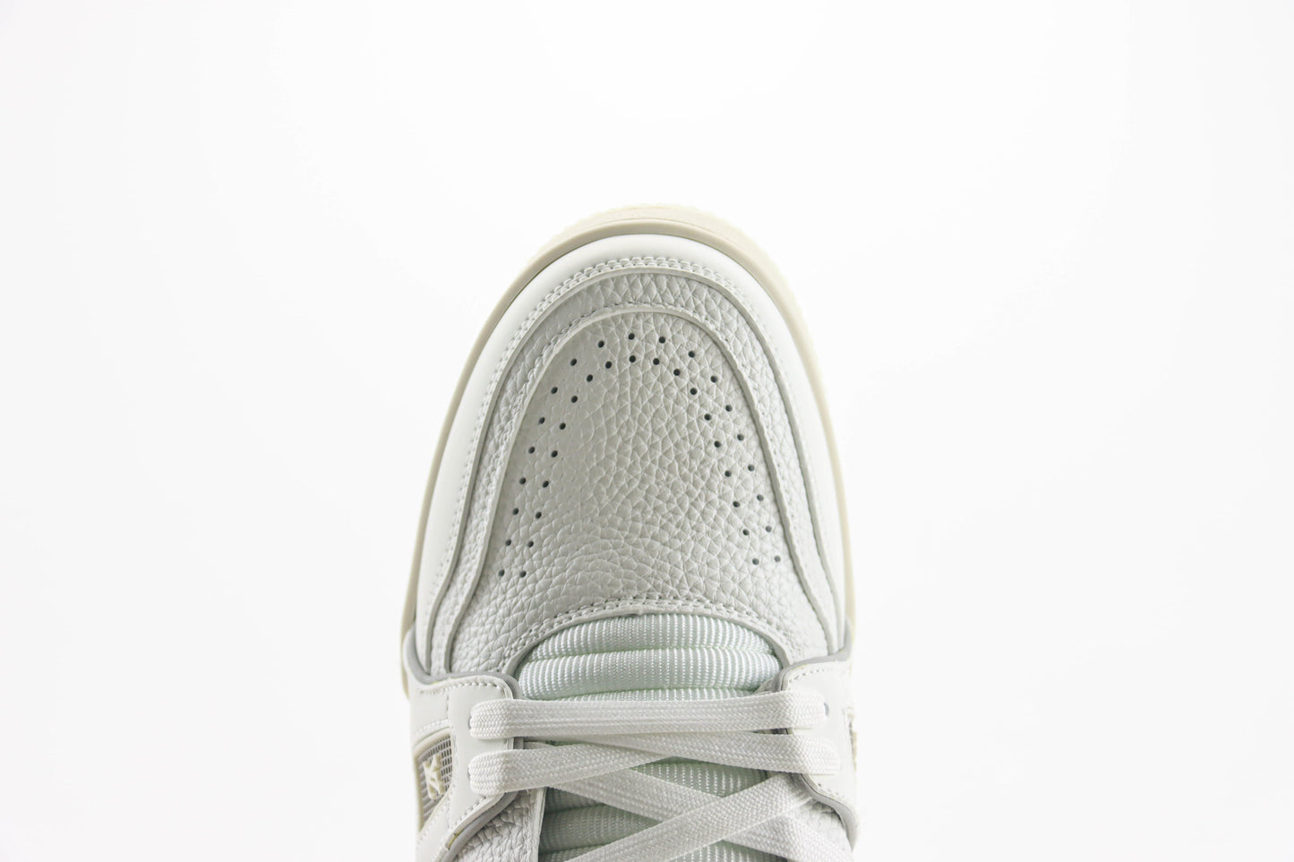 Louis Vuitton Trainer Cream White Grey Signature