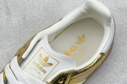 Adidas Samba OG Gold Metallic Cracked Leather