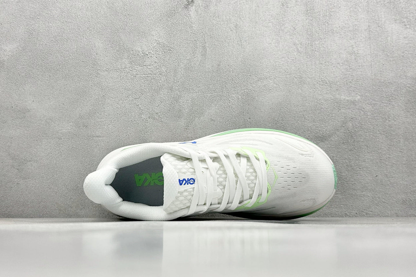 HOKA Clifton 10 White Cielo blue
