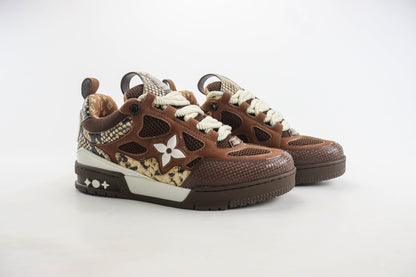 Louis Vuitton Skate Sneaker Brown Snakeskin