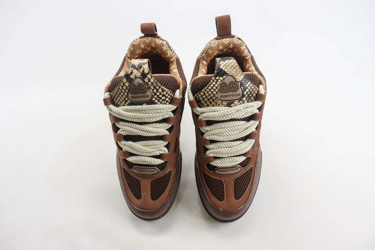 Louis Vuitton Skate Sneaker Brown Snakeskin