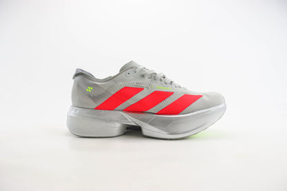 Adidas Adizero Adios Pro 4 Silver Metallic Lucid Red Grey Two