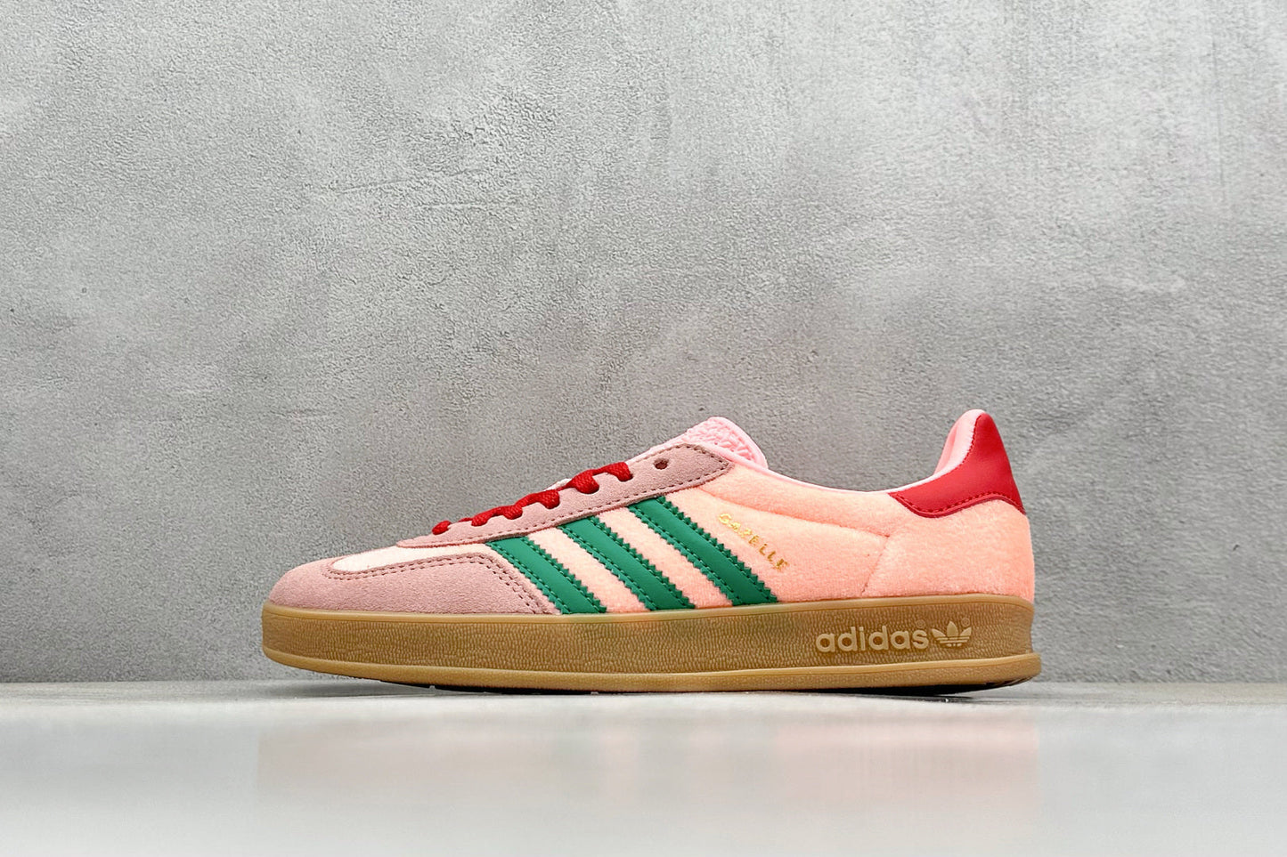 Adidas Gazelle Indoor Court Green Glow Pink Gum