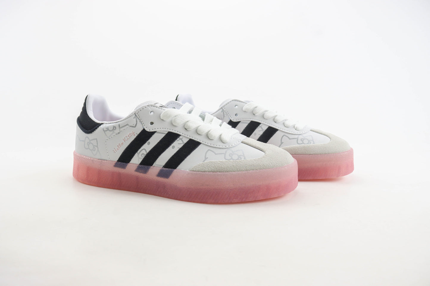 Adidas Hello Kitty x adidas Sambae White Black Clear Pink