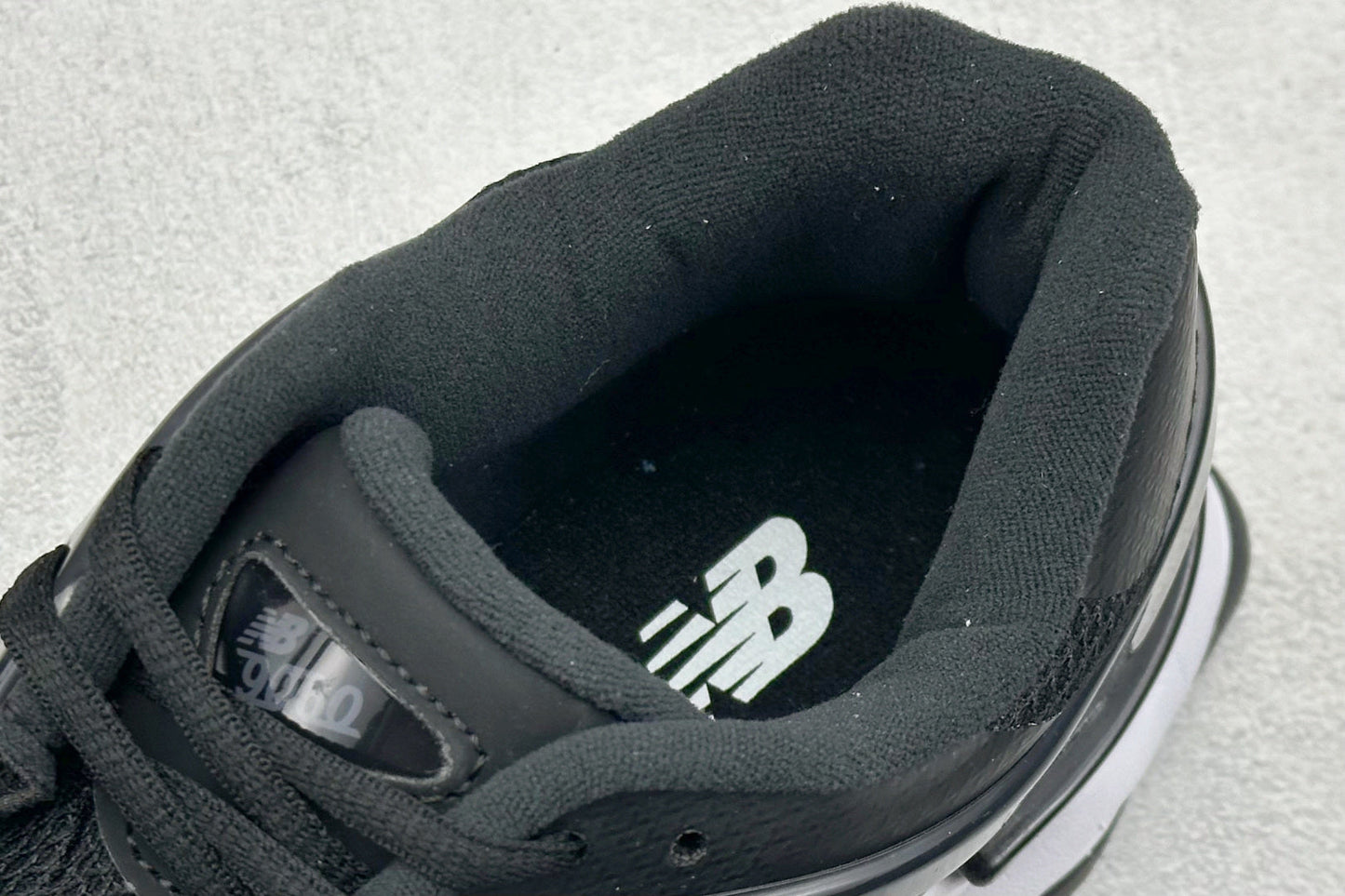 New Balance 9060 X RAINCLOUD Black on White