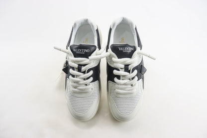 Valentino One Stud XL White Black Nappa Leather