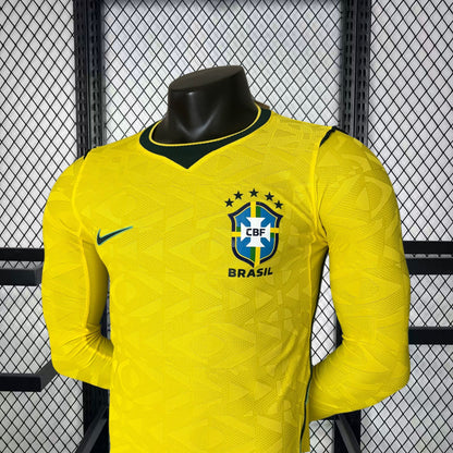 Brazil 2026 World Cup Home Long Sleeve Jersey Player Version Mens